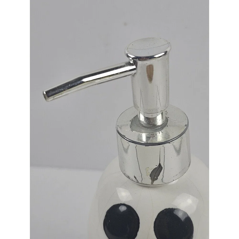 Home Essentials Ghost Ceramic Pump Soap Dispenser Glossy White 8 in